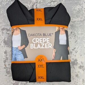 Dakota Blue Crepe Blazer Black Size XXL Business Casual Work